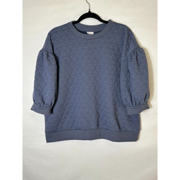 a new day Tops - A New Day Women's Quilted Short Sleeve Sweatshirt with Puff Sleeves, Size XL